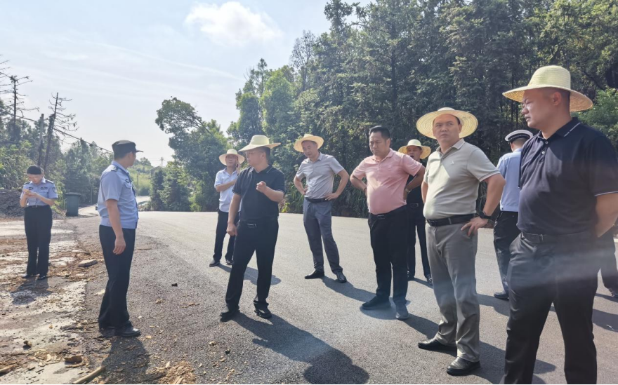 淥口區(qū)區(qū)委常委、政法委書記調(diào)研S330淦田至古岳峰公路二期項(xiàng)目建設(shè)工作